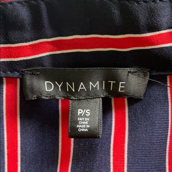 BNWOT Silky striped button up blouse - Picture 4 of 4